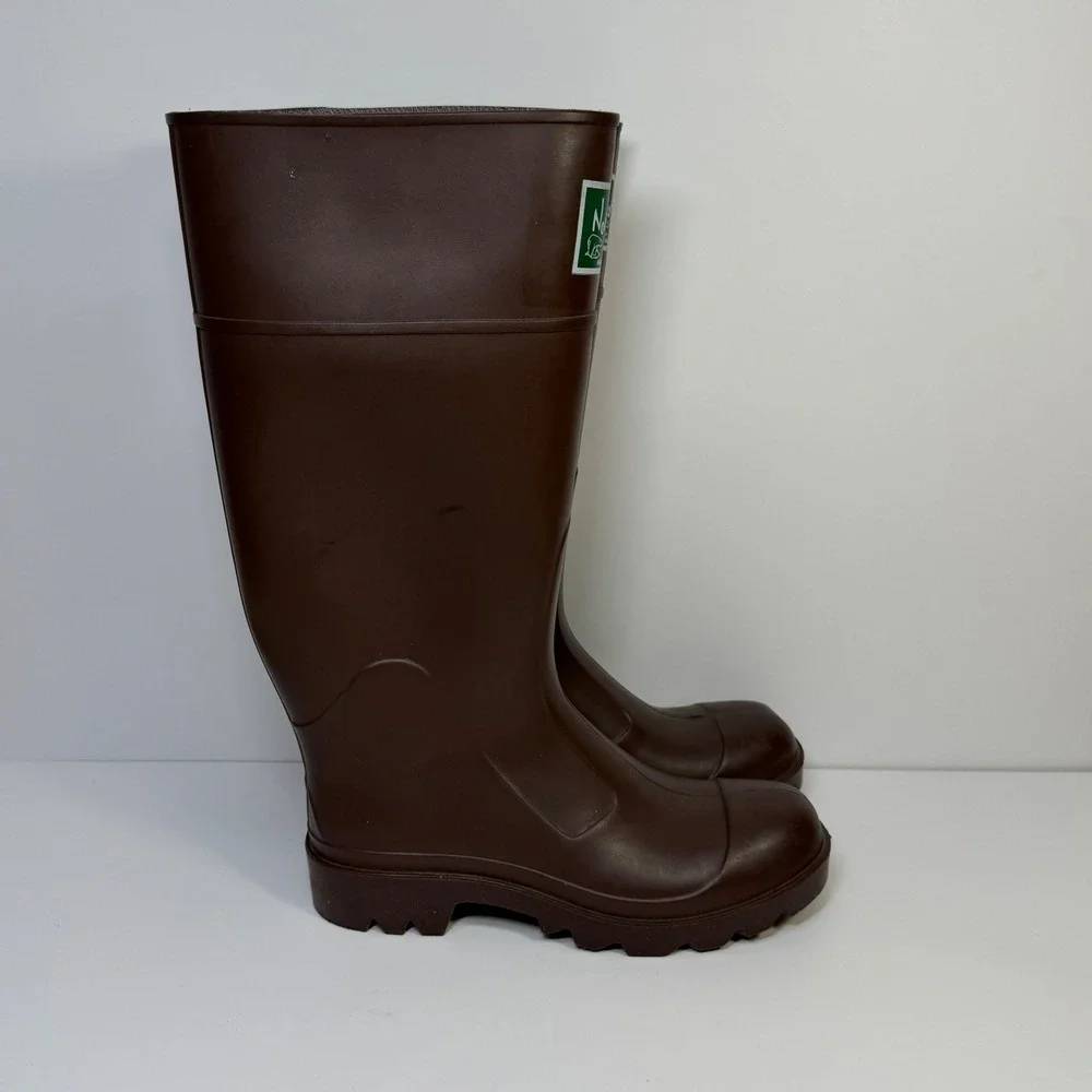 Northerner by Servus Brown Rubber Rain Boots Waterproof Work Made in USA Mens 5